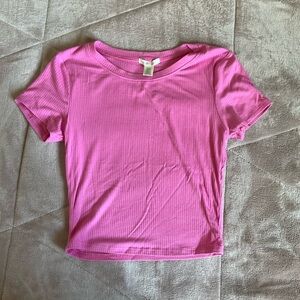 Bozzolo Pink Ribbed Top